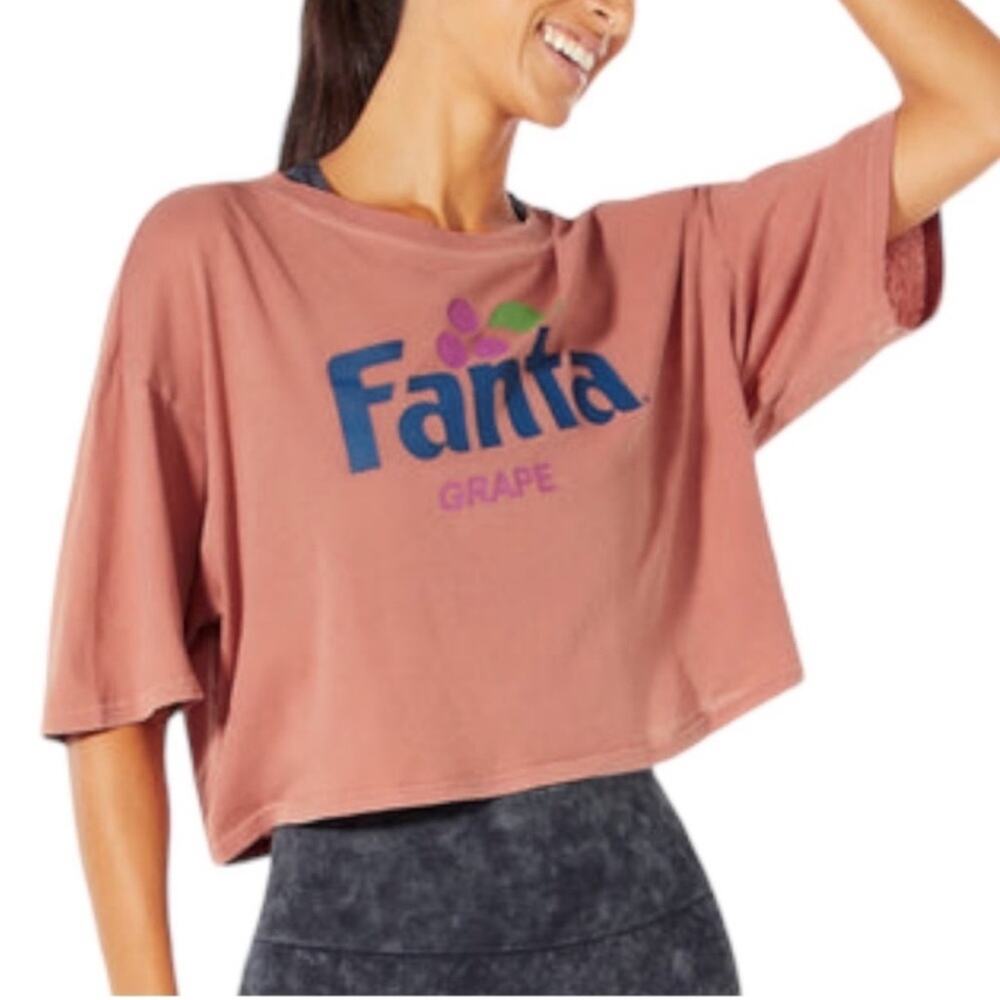 New! Wildfox x Coca Cola Fanta Alhambra Ash Rose Crop Tee Women's L